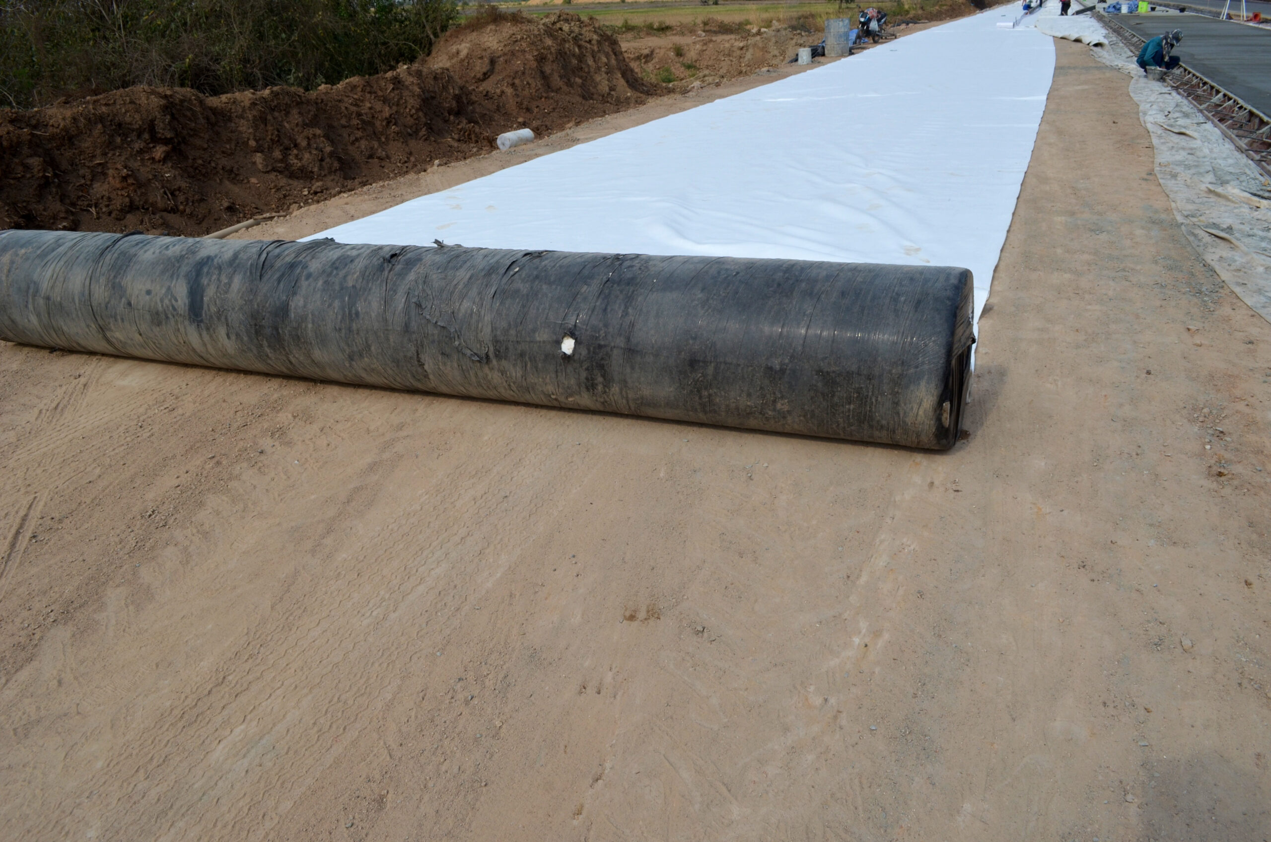 Geotextile, a technical textile used in the construction industry 